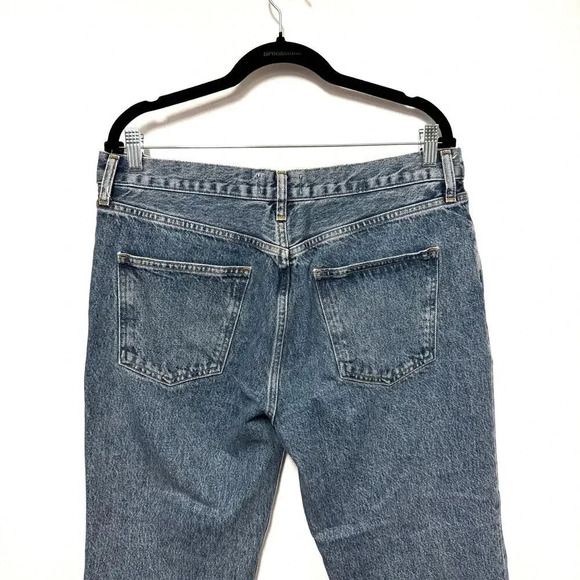 NWOT $198 AGOLDE Relaxed Boot Jeans - Frayed Hem Denim Organic Cotton Mid-Rise - Picture 5 of 11